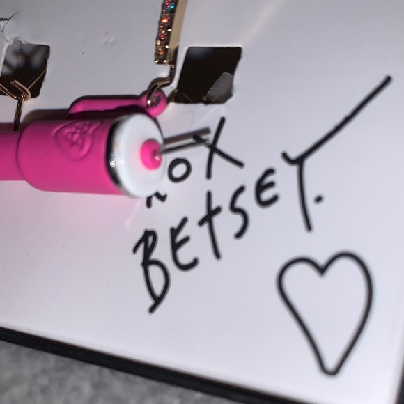 Betsey Johnson Fuchsia Water Bottle Earrings - Picture 7 of 7